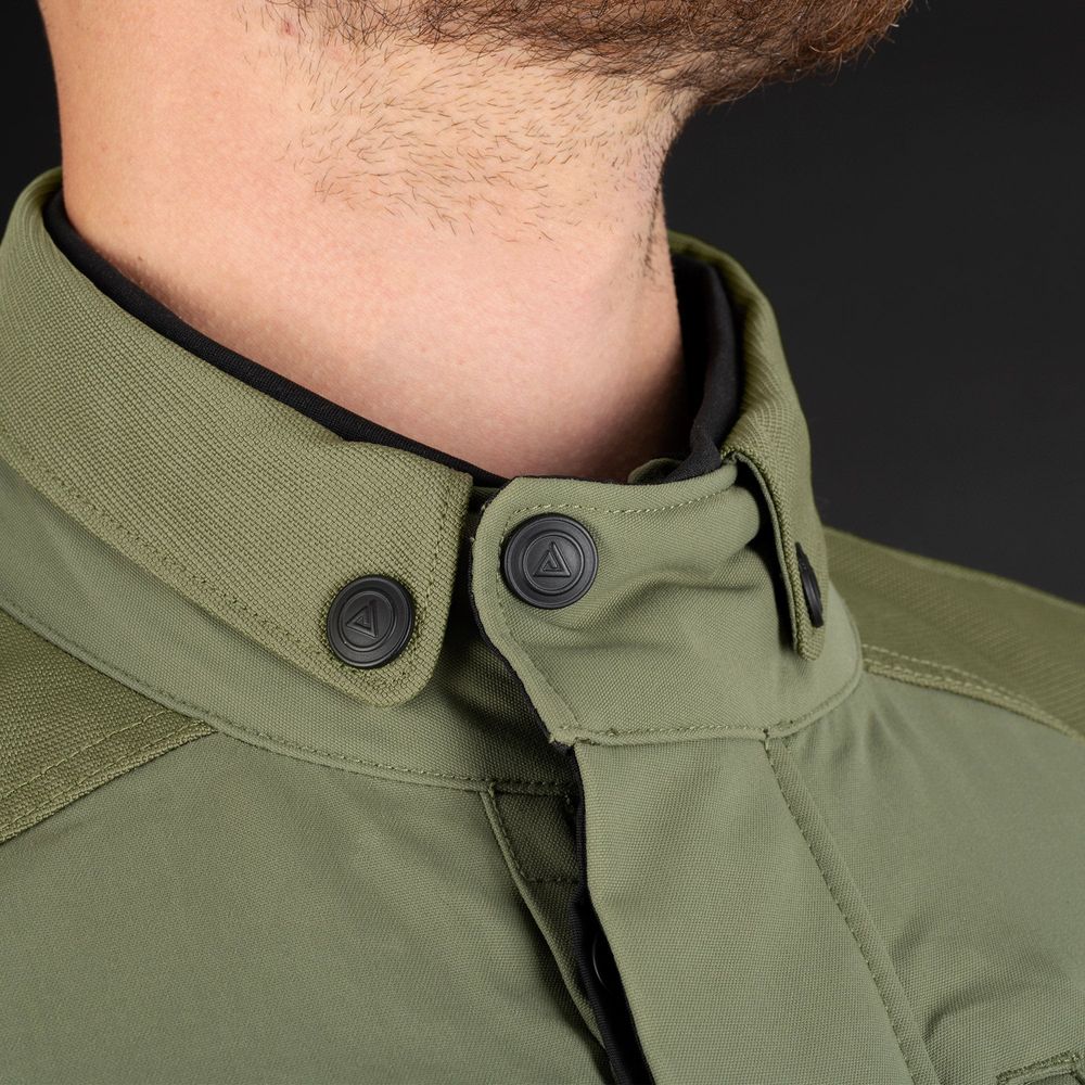 Oxford Barkston Dry2Dry Textile Jacket Khaki FREE 1 YEAR Returns, FREE UK Delivery | ThrottleChimp