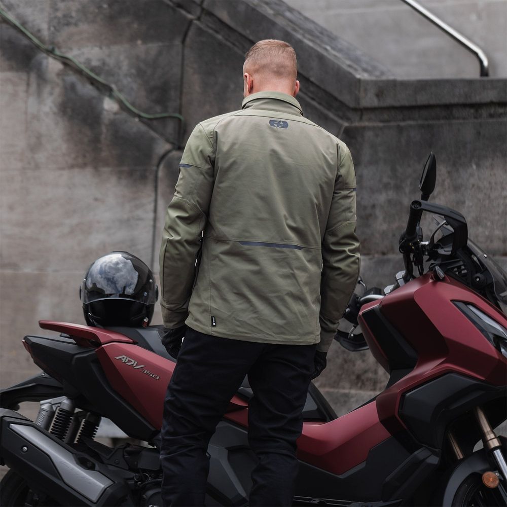 Oxford Barkston Dry2Dry Textile Jacket Khaki FREE 1 YEAR Returns, FREE UK Delivery | ThrottleChimp