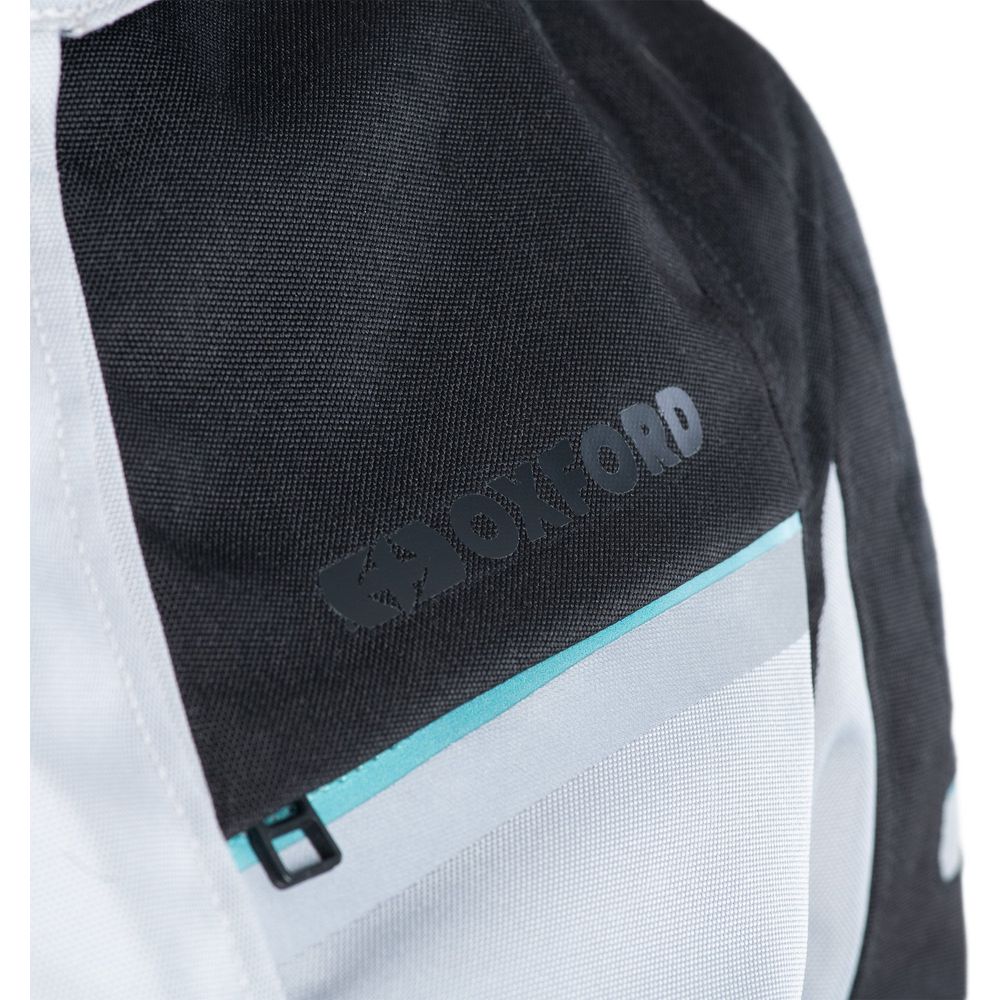 Oxford Dakota 3.0 Ladies Textile Jacket Arctic / Black / Teal FREE 1 YEAR Returns, FREE UK Delivery | ThrottleChimp