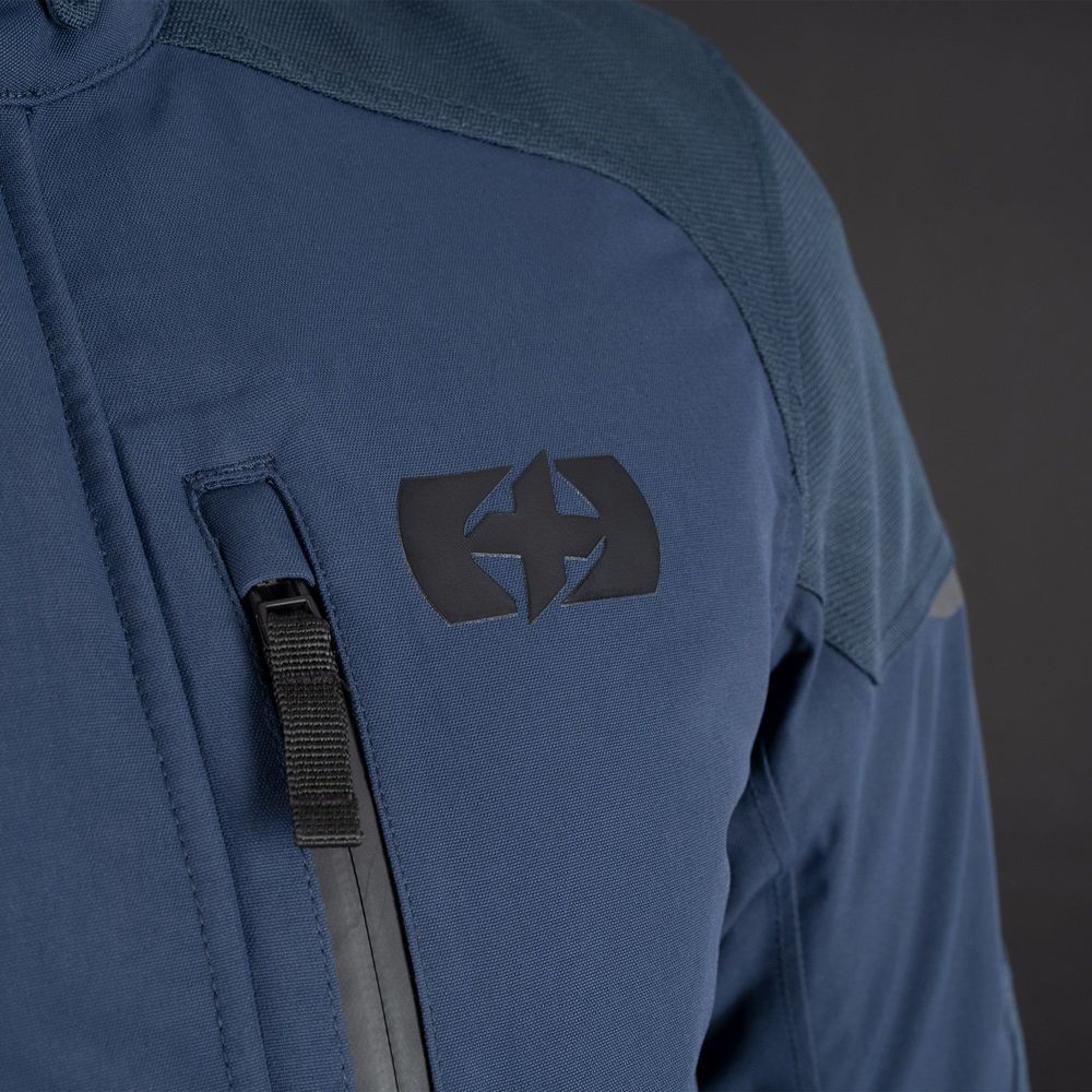 Oxford Barkston Dry2Dry Textile Jacket Navy FREE 1 YEAR Returns, FREE UK Delivery | ThrottleChimp