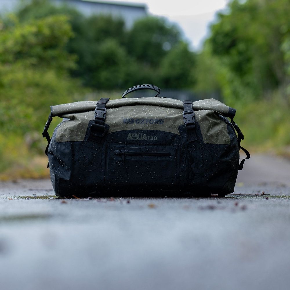 Oxford Aqua T30 Roll Bag Khaki / Black - 30 Litres FREE 1 YEAR Returns, FREE UK Delivery | ThrottleChimp