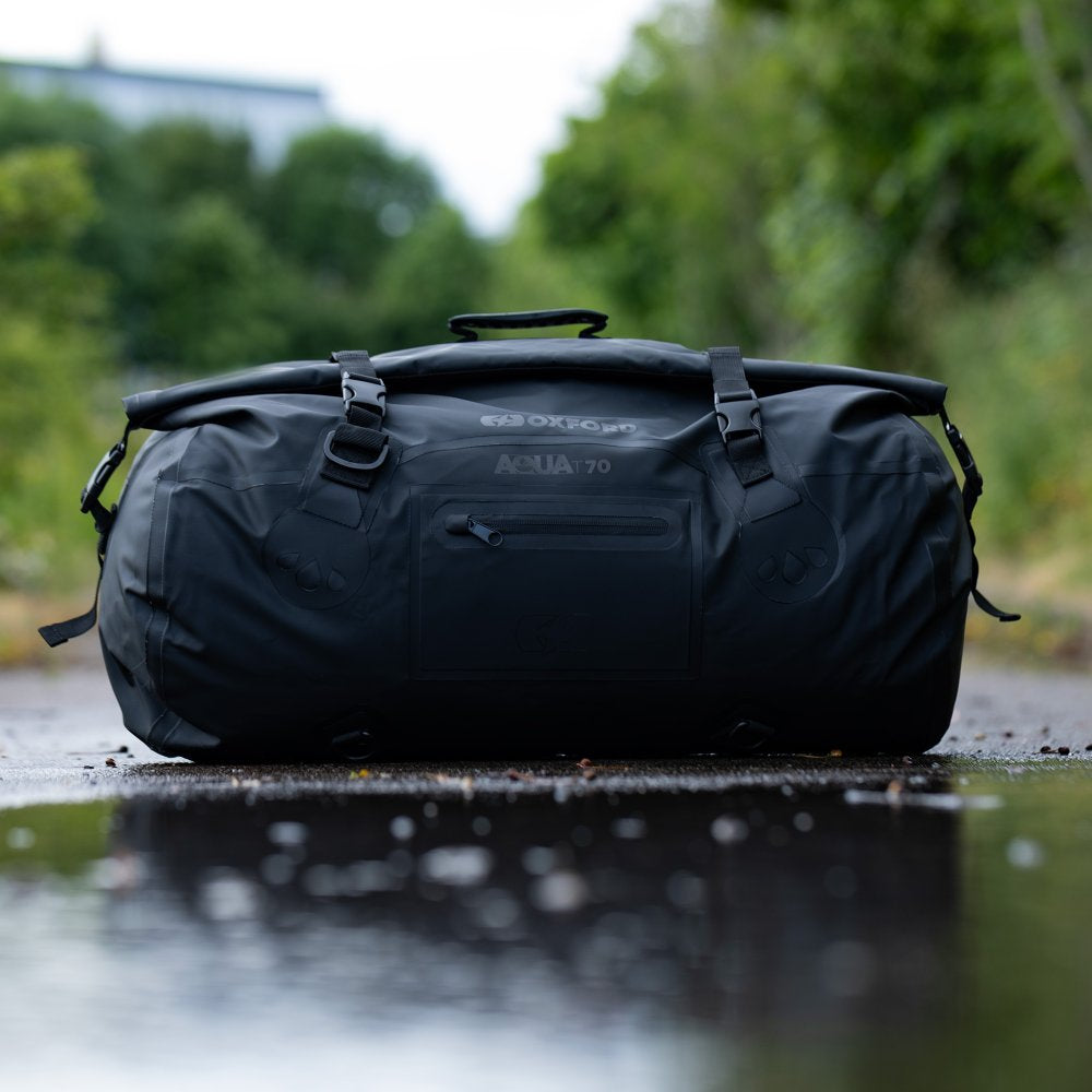Oxford Aqua T70 Roll Bag Black - 70 Litres FREE 1 YEAR Returns, FREE UK Delivery | ThrottleChimp