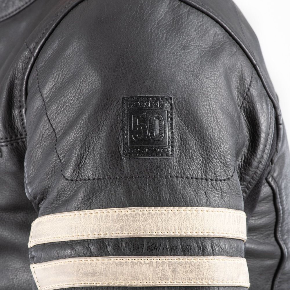 Oxford Holton Leather Jacket Black FREE 1 YEAR Returns, FREE UK Delivery | ThrottleChimp