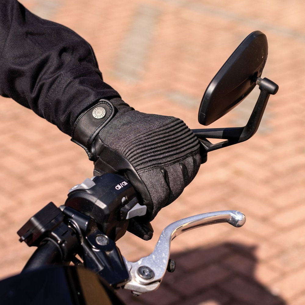 Oxford Kickback Leather Gloves Charcoal Grey FREE 1 YEAR Returns, FREE UK Delivery | ThrottleChimp