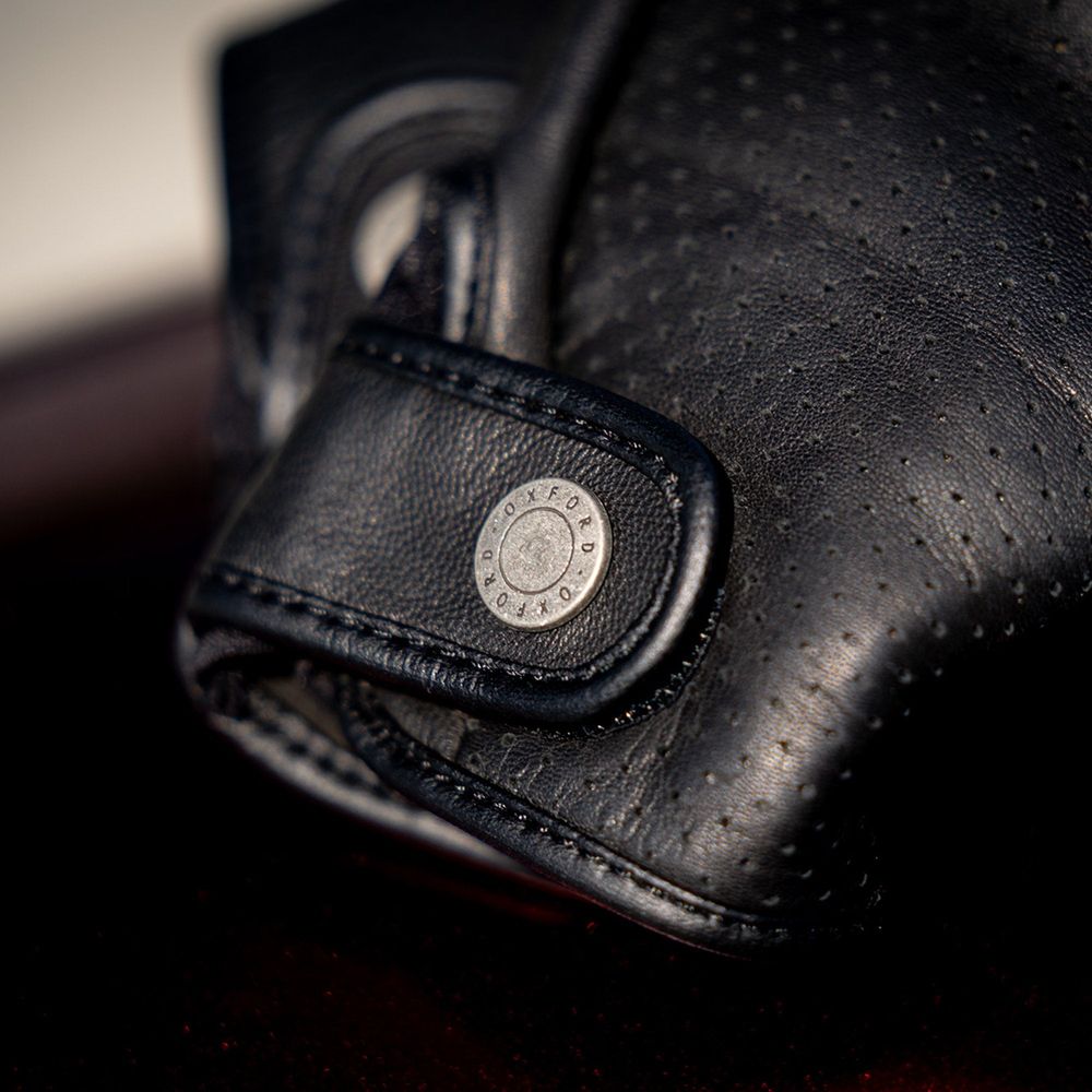 Oxford Henlow Air Leather Gloves Black FREE 1 YEAR Returns, FREE UK Delivery | ThrottleChimp