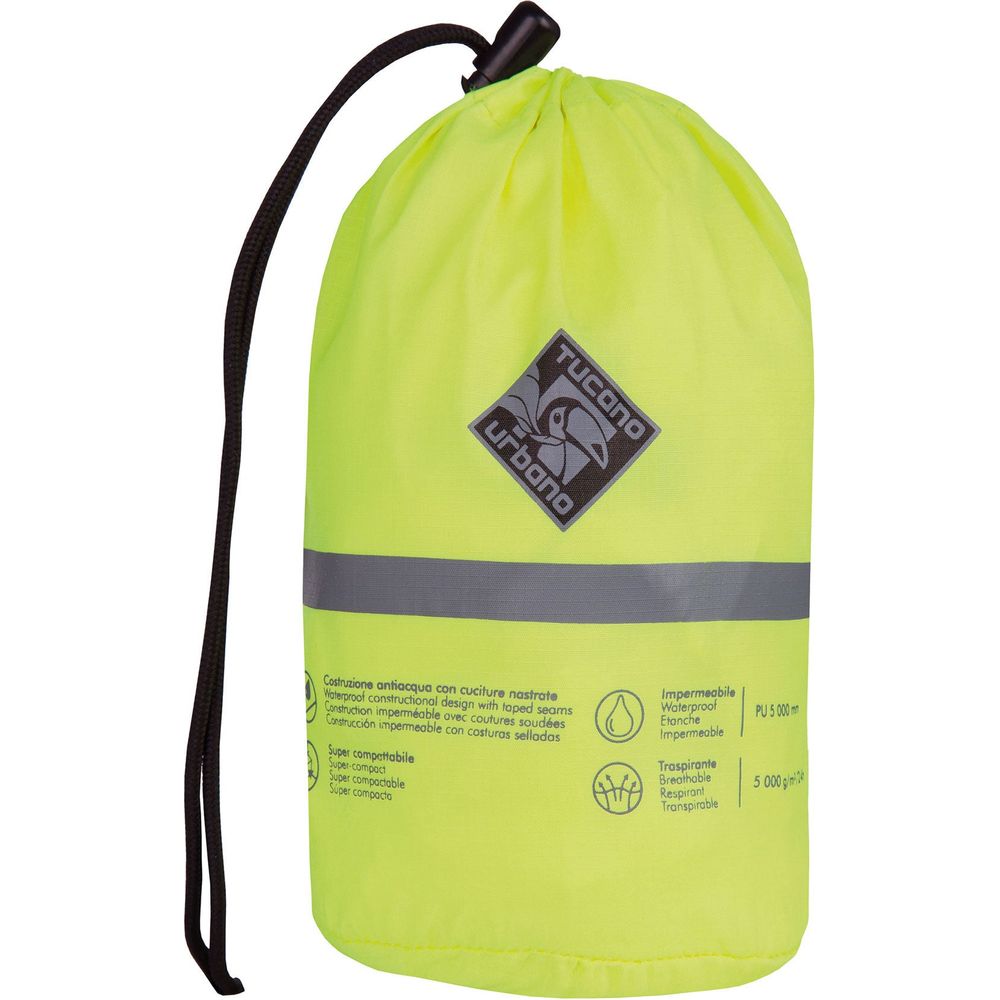 Tucano Urbano Nano Rain Jacket Plus Hydroscud Super-Compact Raincoat Jacket Fluo Yellow FREE 1 YEAR Returns, FREE UK Delivery | ThrottleChimp
