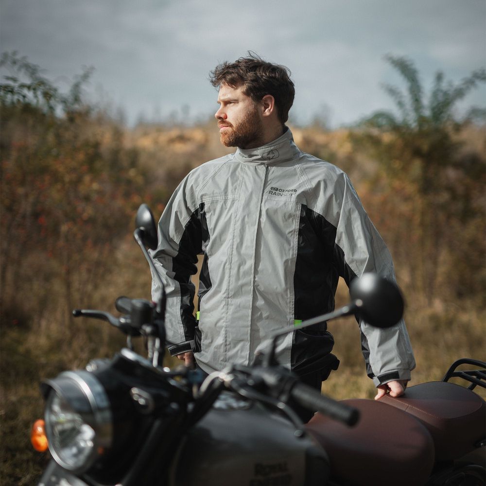 Oxford Rainseal Over Jacket Bright Reflective FREE 1 YEAR Returns, FREE UK Delivery | ThrottleChimp