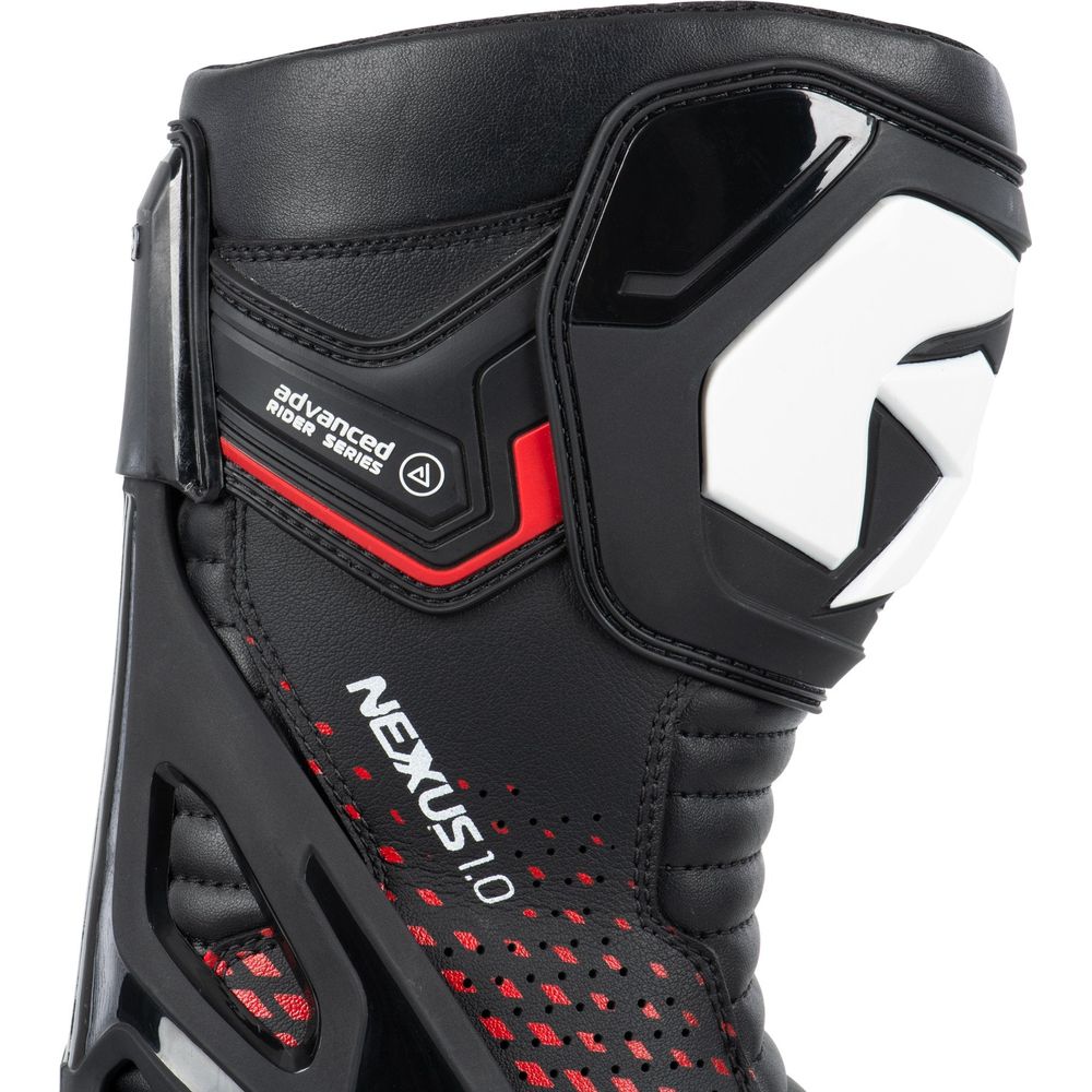 Oxford Nexus 1.0 Air Boots Black / White / Red FREE 1 YEAR Returns, FREE UK Delivery | ThrottleChimp