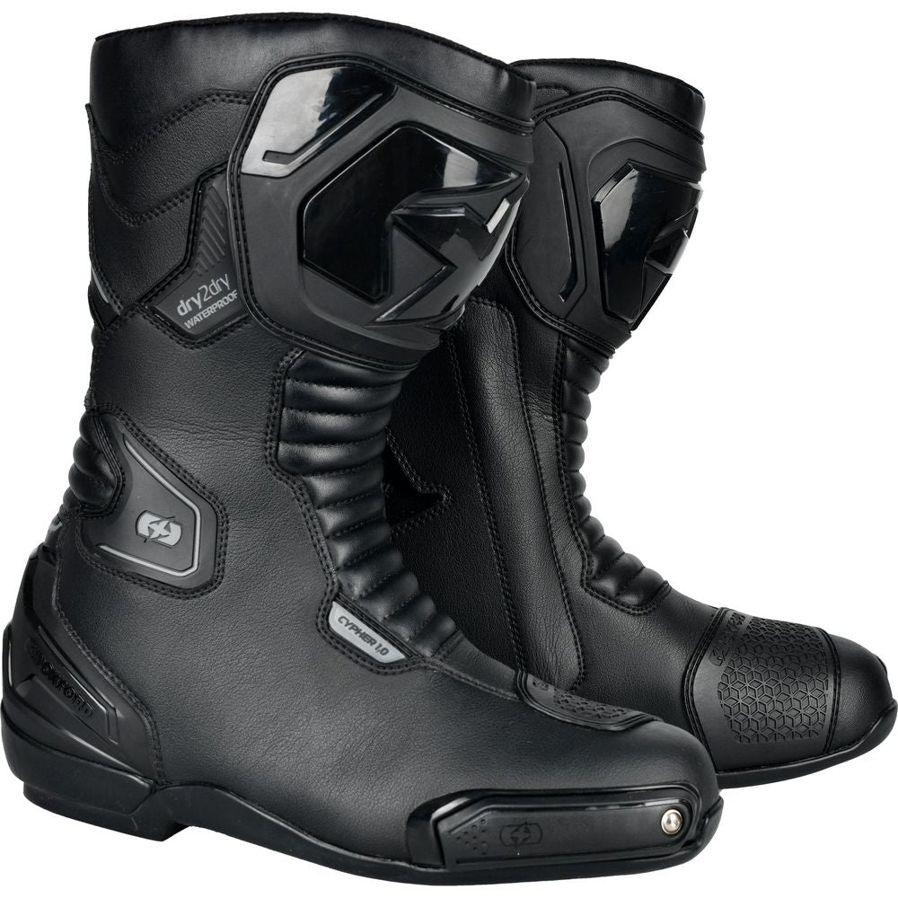 Oxford Cypher 1.0 Dry2Dry Boots Stealth Black FREE 1 YEAR Returns, FREE UK Delivery | ThrottleChimp