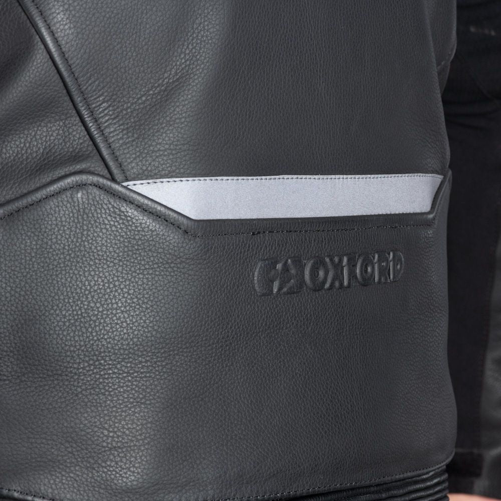 Oxford Cypher 1.0 Leather Jacket Stealth Black FREE 1 YEAR Returns, FREE UK Delivery | ThrottleChimp