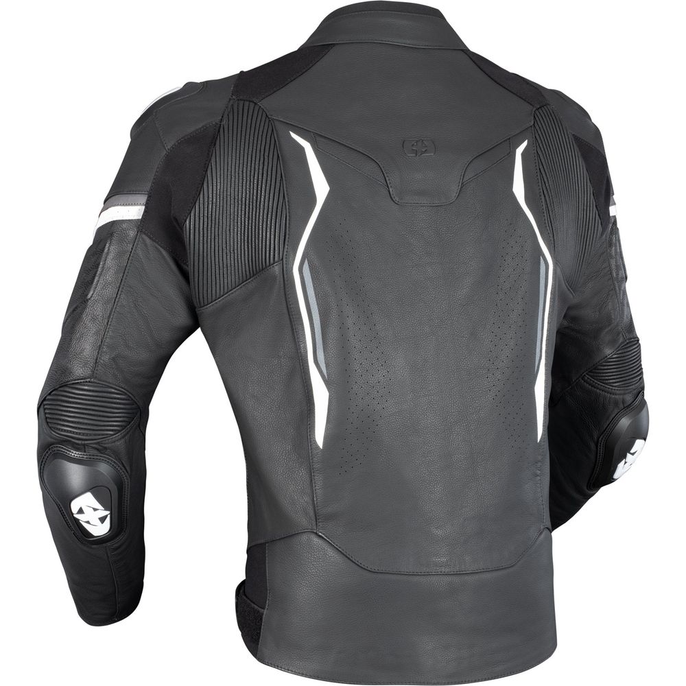 Oxford Nexus 1.0 Leather Jacket Black / White FREE 1 YEAR Returns, FREE UK Delivery | ThrottleChimp