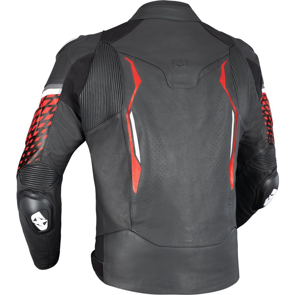 Oxford Nexus 1.0 Leather Jacket Black / Red FREE 1 YEAR Returns, FREE UK Delivery | ThrottleChimp
