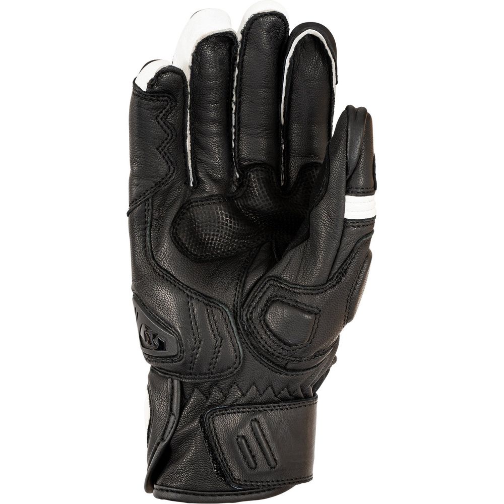 Oxford Cypher 1.0 Short Leather Gloves Black / White FREE 1 YEAR Returns, FREE UK Delivery | ThrottleChimp