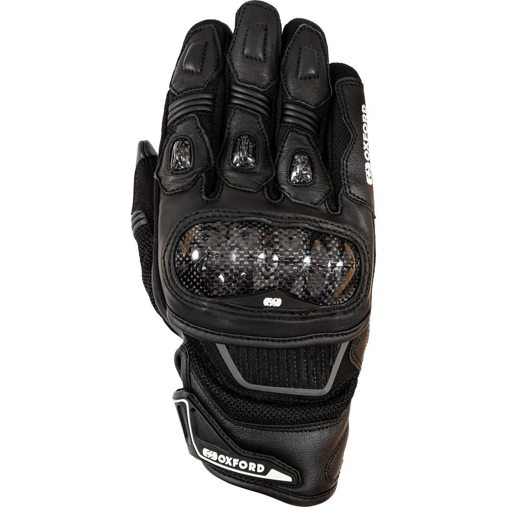 Oxford RP-4S 3.0 Leather Gloves Stealth Black FREE 1 YEAR Returns, FREE UK Delivery | ThrottleChimp