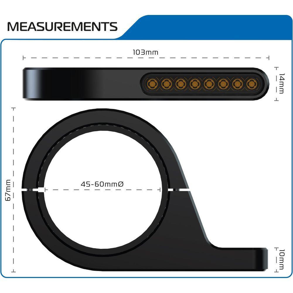 Oxford Darkturner Sequential Fork Mounted Indicators Black FREE 1 YEAR Returns, FREE UK Delivery | ThrottleChimp