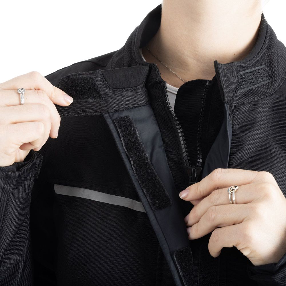 Spartan Waterproof Ladies Long Textile Jacket Black FREE 1 YEAR Returns, FREE UK Delivery | ThrottleChimp