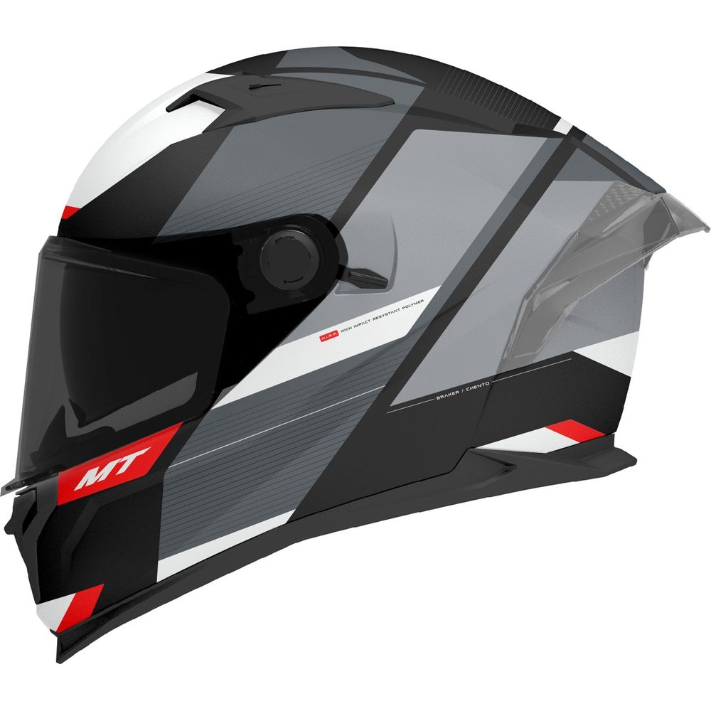 MT Braker SV Chento B0 Full Face Helmet Matt Black / White FREE 1 YEAR Returns, FREE UK Delivery | ThrottleChimp