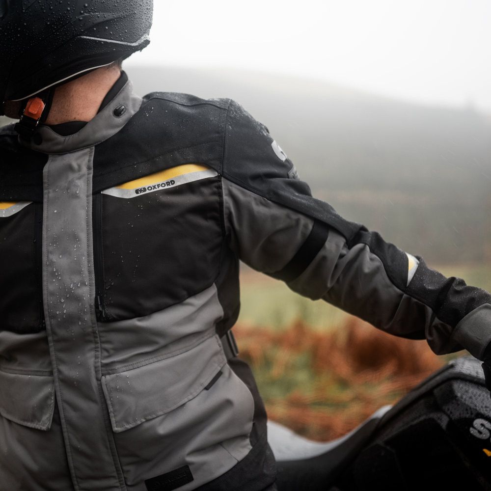Oxford Mondial 2.0 Textile Jacket Black / Grey FREE 1 YEAR Returns, FREE UK Delivery | ThrottleChimp