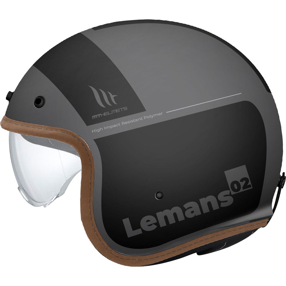 MT Le Mans 2 SV S Quality D1 Open Face Helmet Matt Black / Grey FREE 1 YEAR Returns, FREE UK Delivery | ThrottleChimp