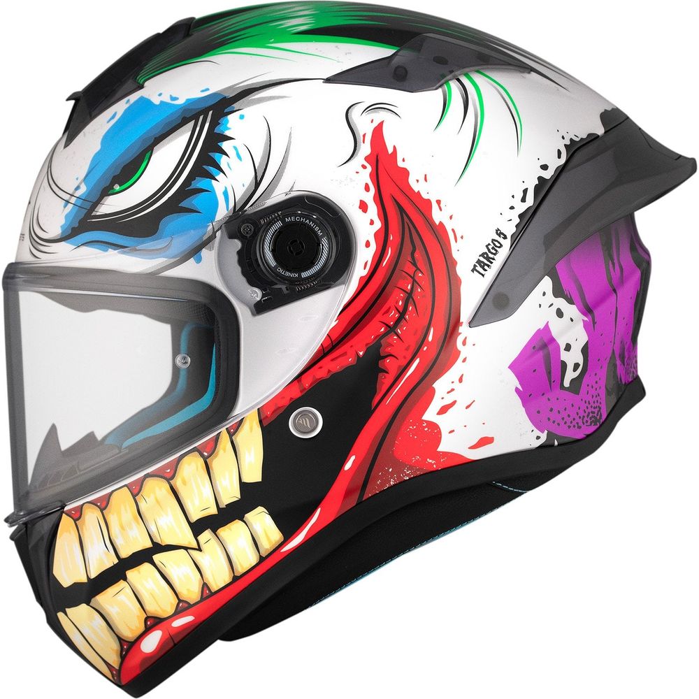 MT Targo S Joke A5 ECE-22.06 Full Face Helmet Gloss White FREE 1 YEAR Returns, FREE UK Delivery | ThrottleChimp