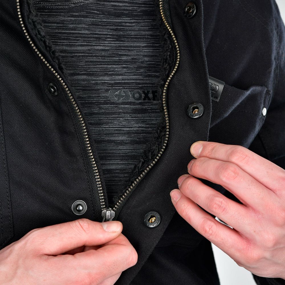 Oxford Original Approved AA Ridgeback Shirt Black FREE 1 YEAR Returns, FREE UK Delivery | ThrottleChimp