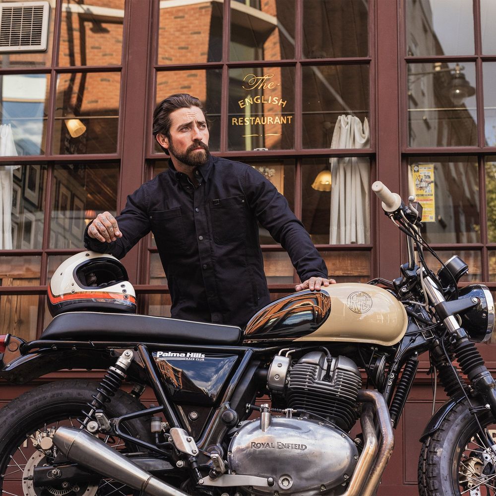 Oxford Original Approved AA Ridgeback Shirt Black FREE 1 YEAR Returns, FREE UK Delivery | ThrottleChimp