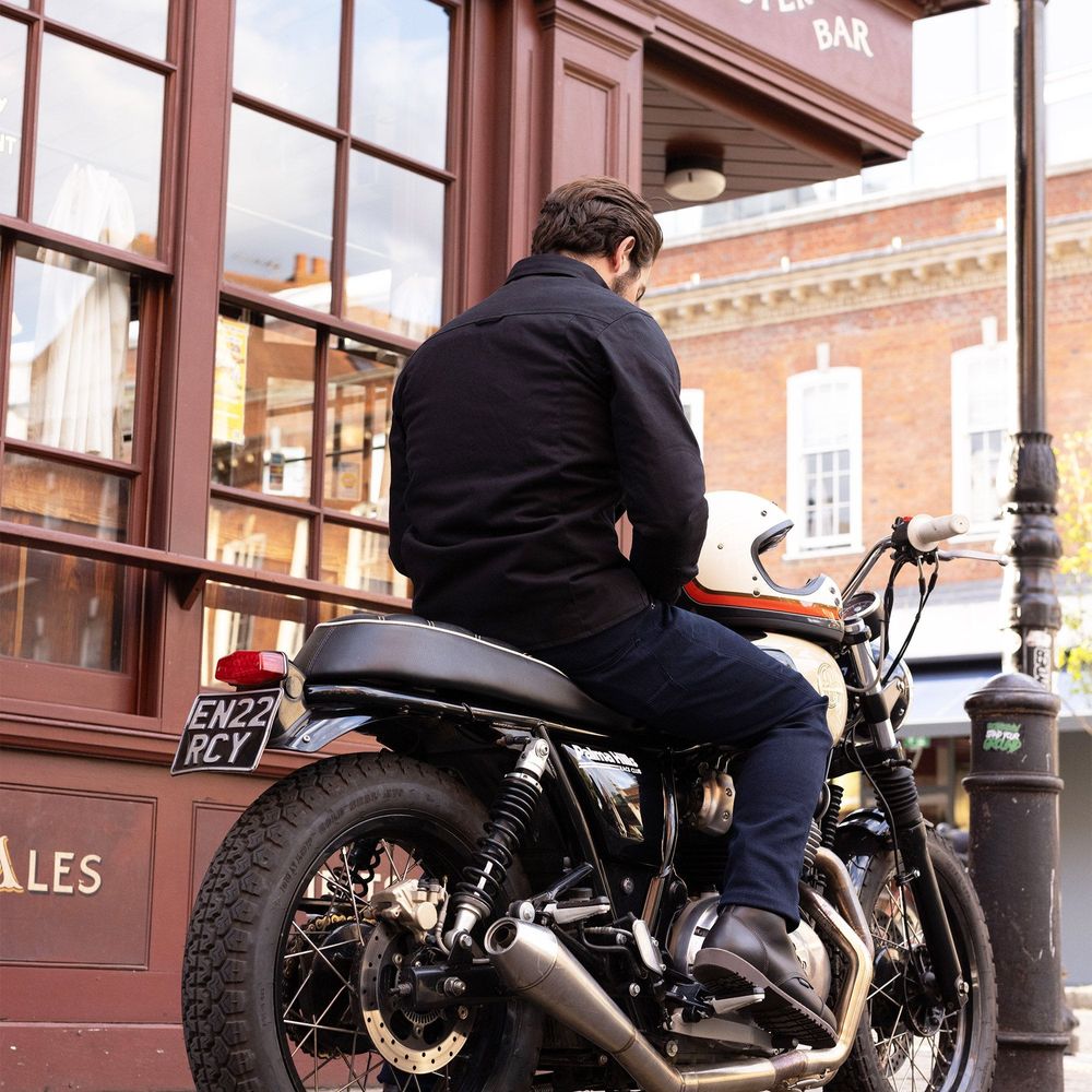 Oxford Original Approved AA Ridgeback Shirt Black FREE 1 YEAR Returns, FREE UK Delivery | ThrottleChimp