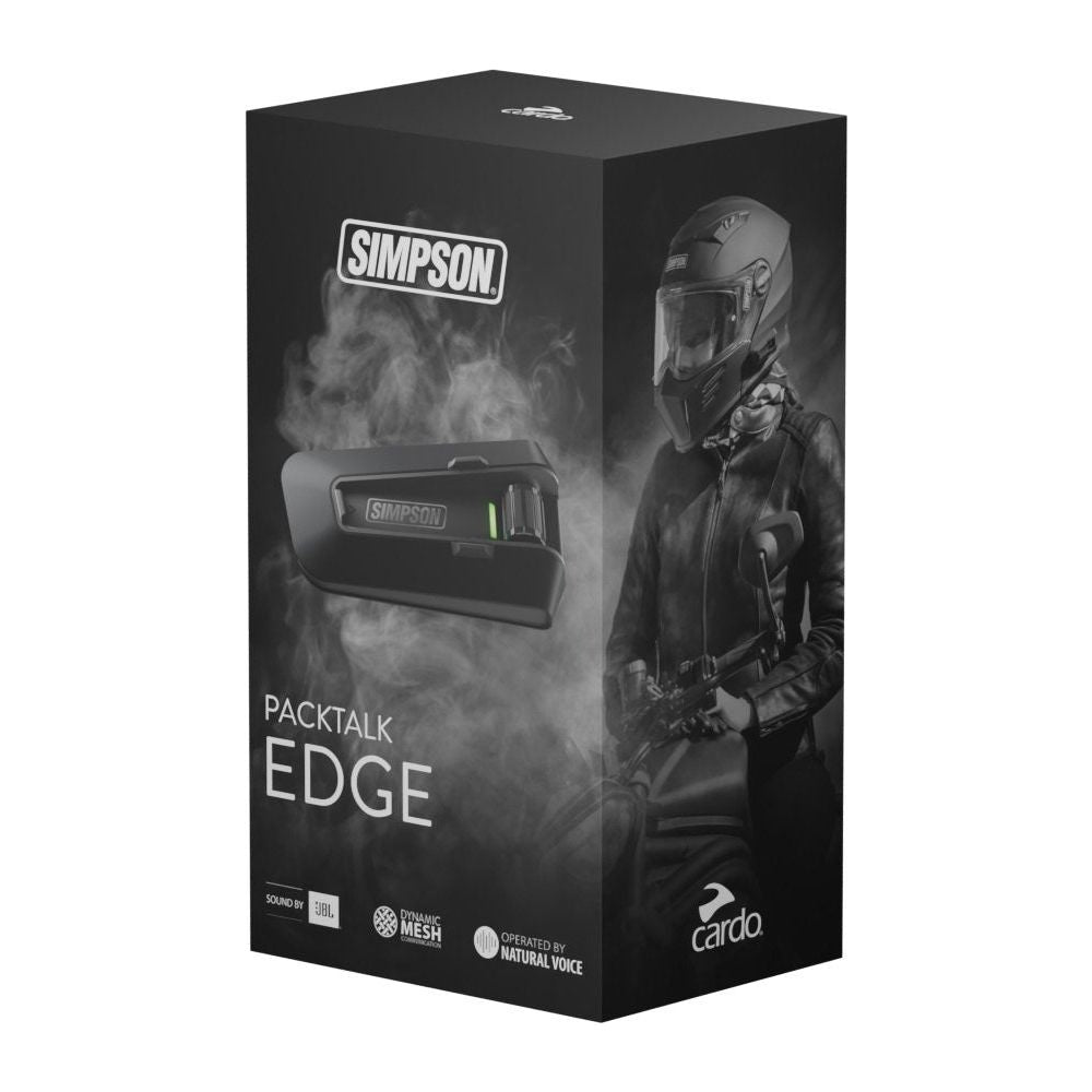 Simpson Cardo Packtalk Edge Mesh Bluetooth Intercom System FREE 1 YEAR Returns, FREE UK Delivery | ThrottleChimp