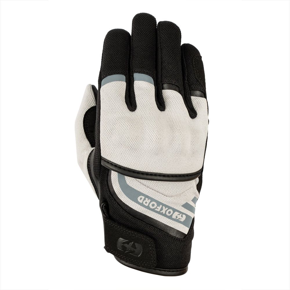 Oxford Dakar 1.0 Ladies Textile Gloves Silver / Black FREE 1 YEAR Returns, FREE UK Delivery | ThrottleChimp