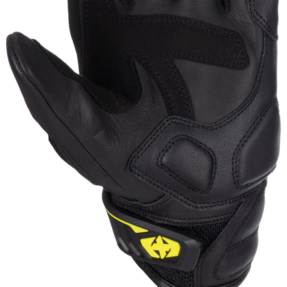 Oxford RP-4S 3.0 Leather Gloves Black / White / Yellow FREE 1 YEAR Returns, FREE UK Delivery | ThrottleChimp