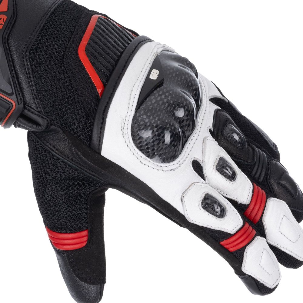 Oxford RP-4S 3.0 Leather Gloves White / Black / Red FREE 1 YEAR Returns, FREE UK Delivery | ThrottleChimp