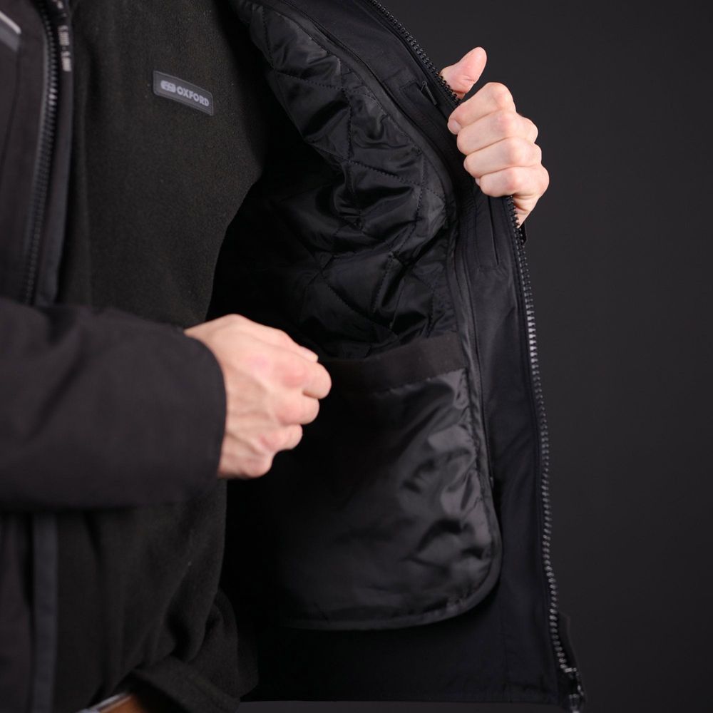 Oxford Mondial Street Dry2Dry Textile Jacket Black FREE 1 YEAR Returns, FREE UK Delivery | ThrottleChimp
