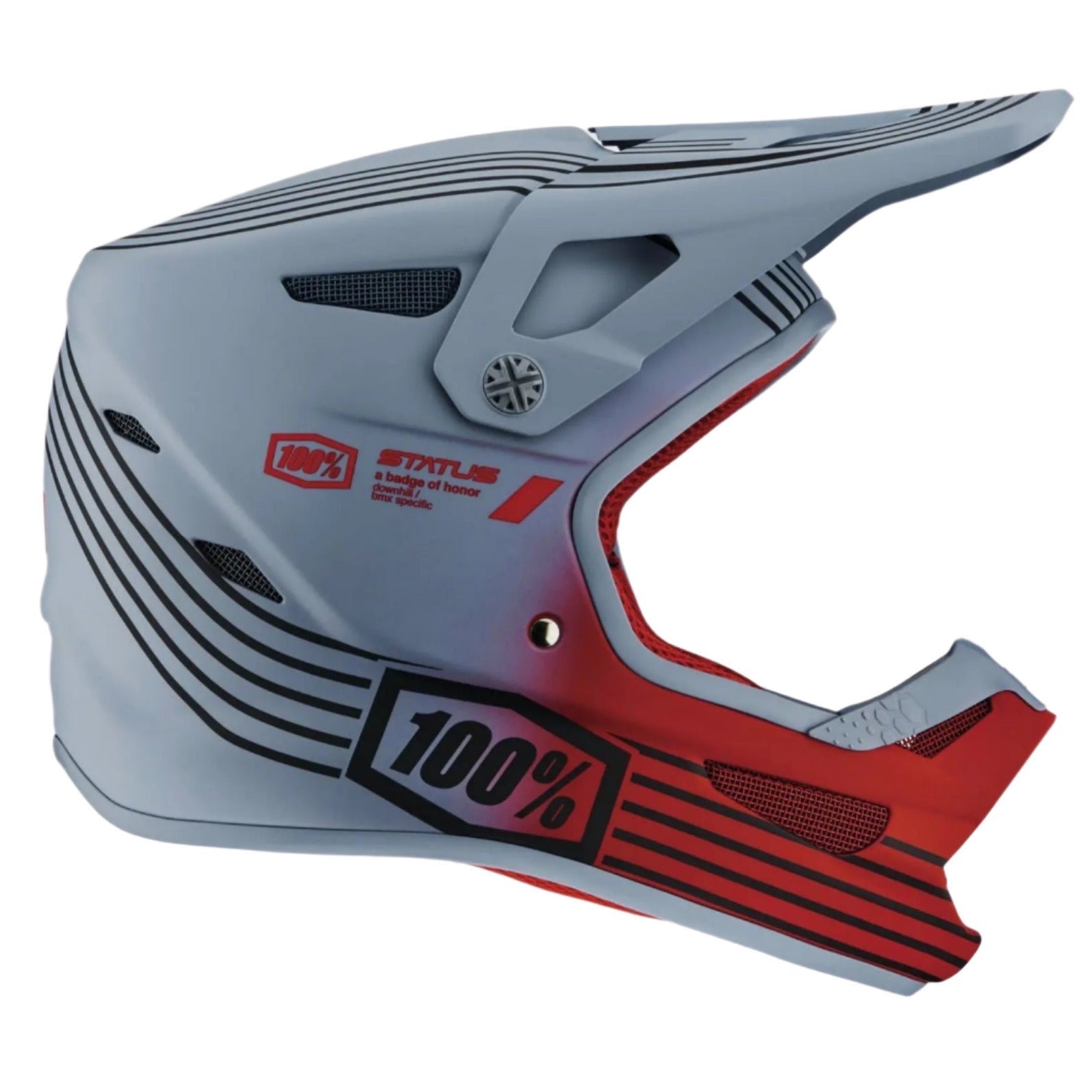 100% Status Youth Cycle Helmet Caltec / Grey - FREE 1 YEAR Returns, FREE UK Shipping | ThrottleChimp