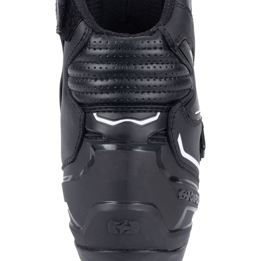 Oxford Omega Air Short Boots Black / White FREE 1 YEAR Returns, FREE UK Delivery | ThrottleChimp