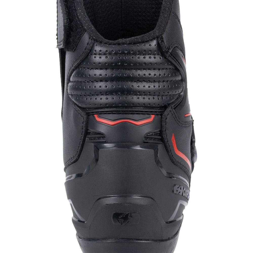 Oxford Omega Air Short Boots Black / White / Red FREE 1 YEAR Returns, FREE UK Delivery | ThrottleChimp