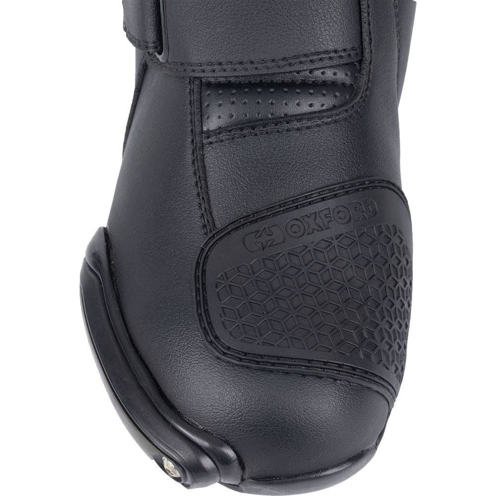 Oxford Omega Air Short Boots Black / White / Yellow FREE 1 YEAR Returns, FREE UK Delivery | ThrottleChimp