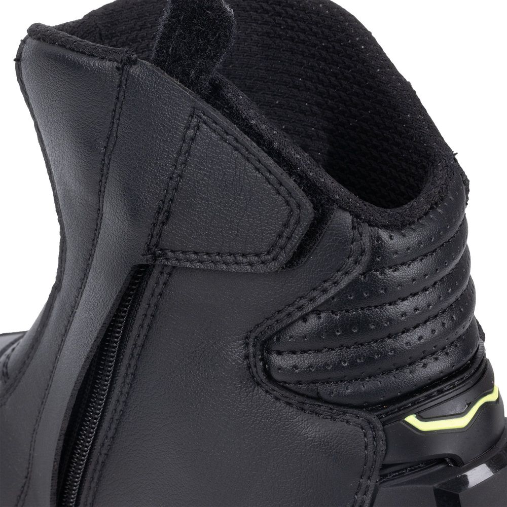 Oxford Omega Air Short Boots Black / White / Yellow FREE 1 YEAR Returns, FREE UK Delivery | ThrottleChimp