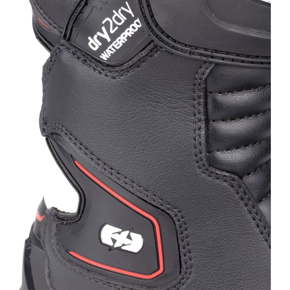 Oxford Cypher 1.0 Dry2Dry Boots Black / White / Red FREE 1 YEAR Returns, FREE UK Delivery | ThrottleChimp