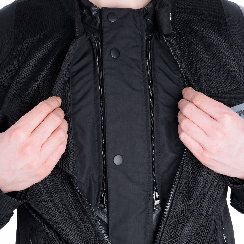 Oxford Dakar Dry2Dry Air Textile Jacket Tech Black FREE 1 YEAR Returns, FREE UK Delivery | ThrottleChimp
