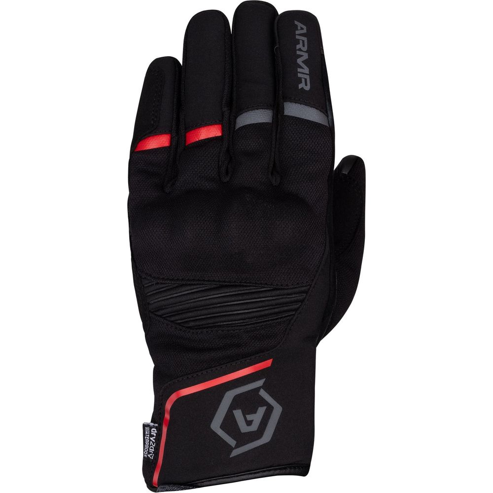 ARMR Eyoshi 3.0 Waterproof Textile Gloves Black / Red FREE 1 YEAR Returns, FREE UK Delivery | ThrottleChimp