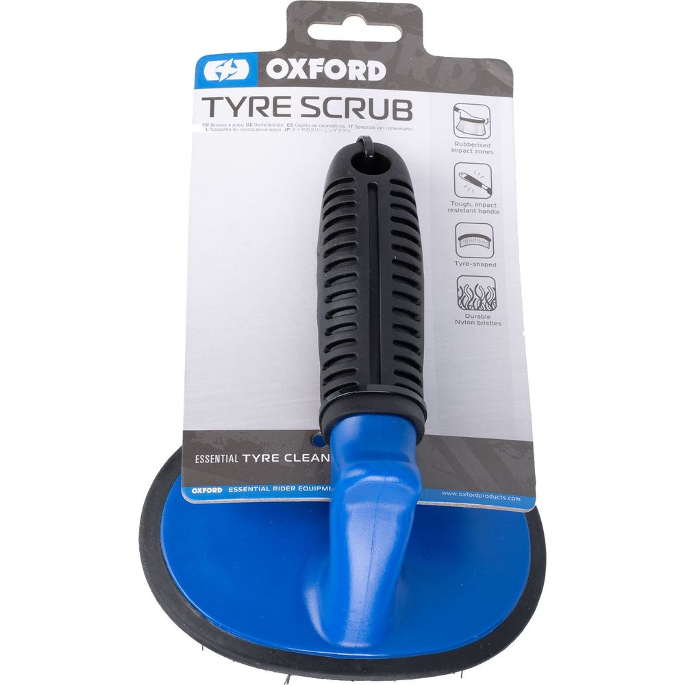 Oxford Scrub Brush Blue / Black For Tyres FREE 1 YEAR Returns, FREE UK Delivery | ThrottleChimp