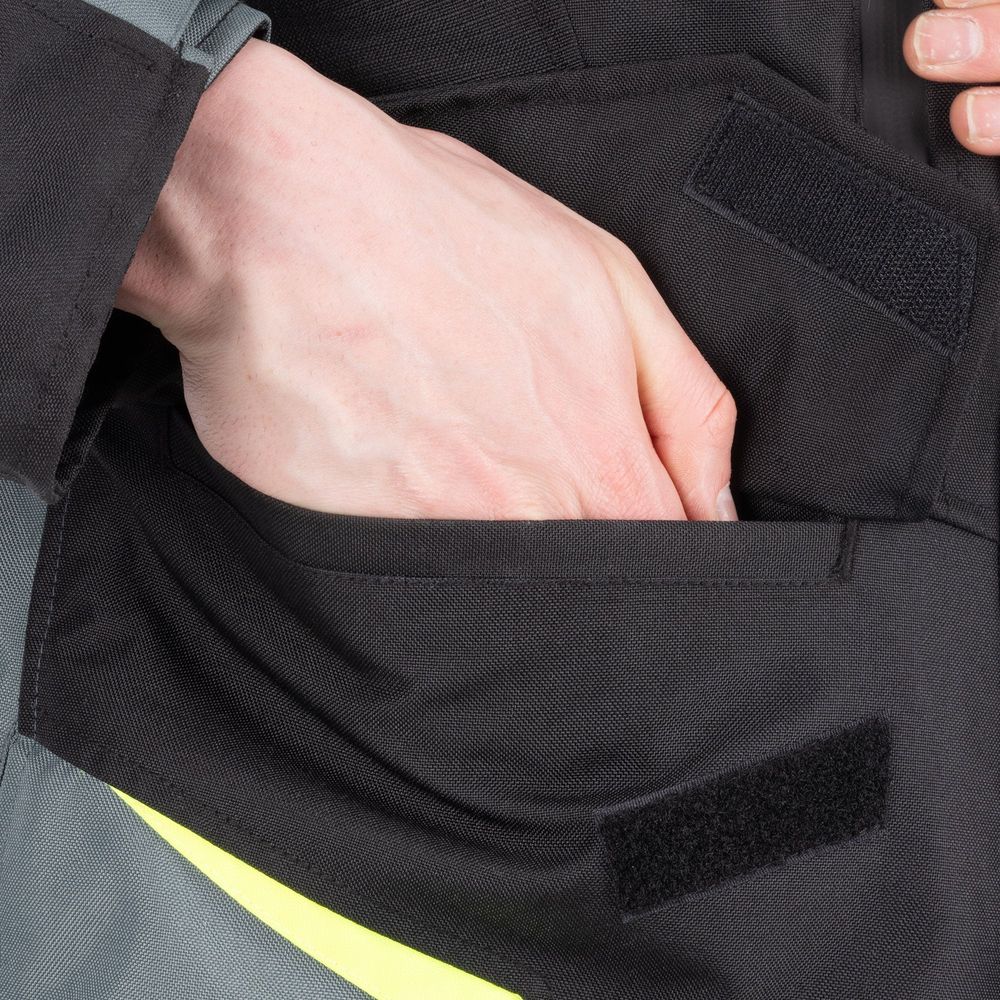 ARMR Kiso 4.0 Waterproof Textile Jacket Black / Green / Fluo Yellow FREE 1 YEAR Returns, FREE UK Delivery | ThrottleChimp