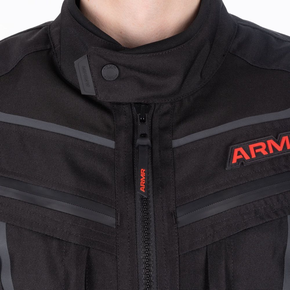 ARMR Kumaji 3.0 Waterproof Textile Jacket Black FREE 1 YEAR Returns, FREE UK Delivery | ThrottleChimp