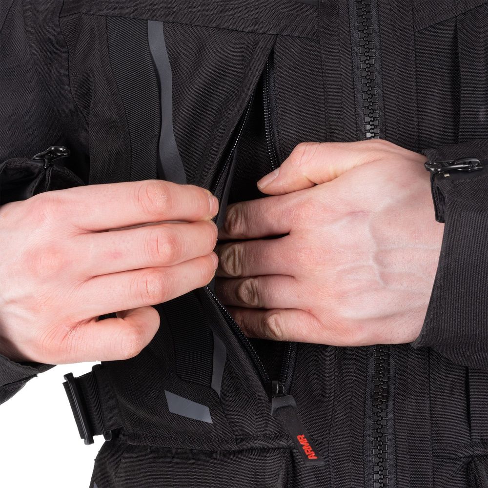 ARMR Kumaji 3.0 Waterproof Textile Jacket Black FREE 1 YEAR Returns, FREE UK Delivery | ThrottleChimp