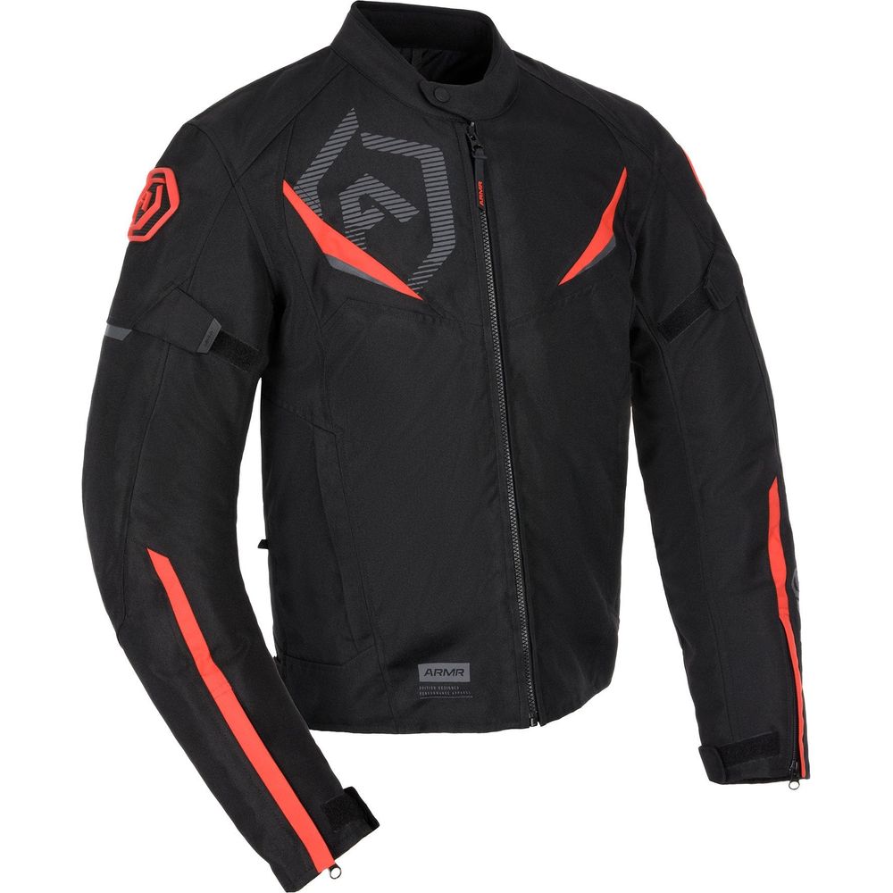 ARMR Eyoshi 3.0 Waterproof Textile Jacket Black / Red FREE 1 YEAR Returns, FREE UK Delivery | ThrottleChimp
