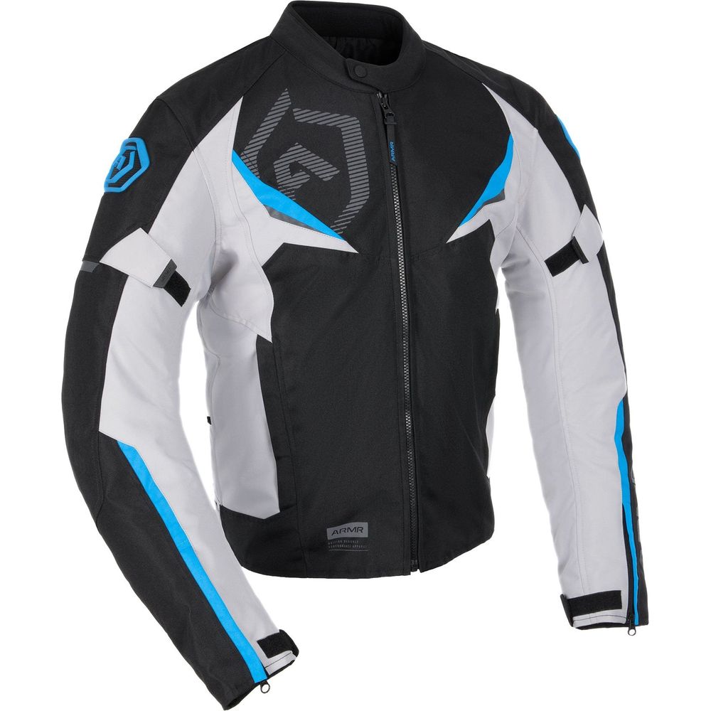 ARMR Eyoshi 3.0 Waterproof Textile Jacket Black / Light Grey / Blue FREE 1 YEAR Returns, FREE UK Delivery | ThrottleChimp