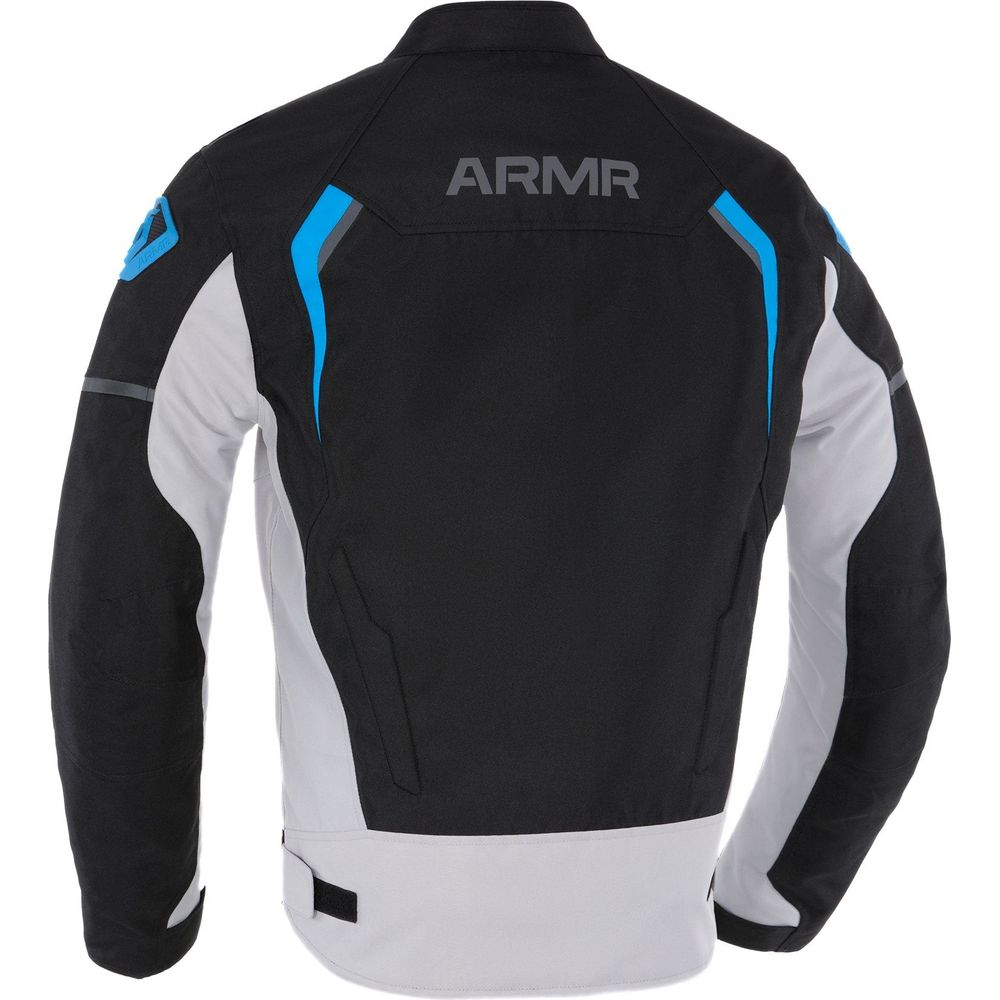 ARMR Eyoshi 3.0 Waterproof Textile Jacket Black / Light Grey / Blue FREE 1 YEAR Returns, FREE UK Delivery | ThrottleChimp