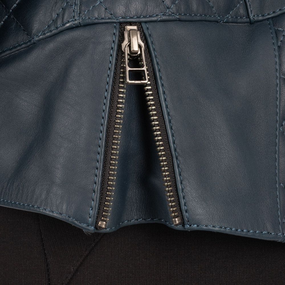 Oxford Radley Ladies Leather Jacket Teal FREE 1 YEAR Returns, FREE UK Delivery | ThrottleChimp