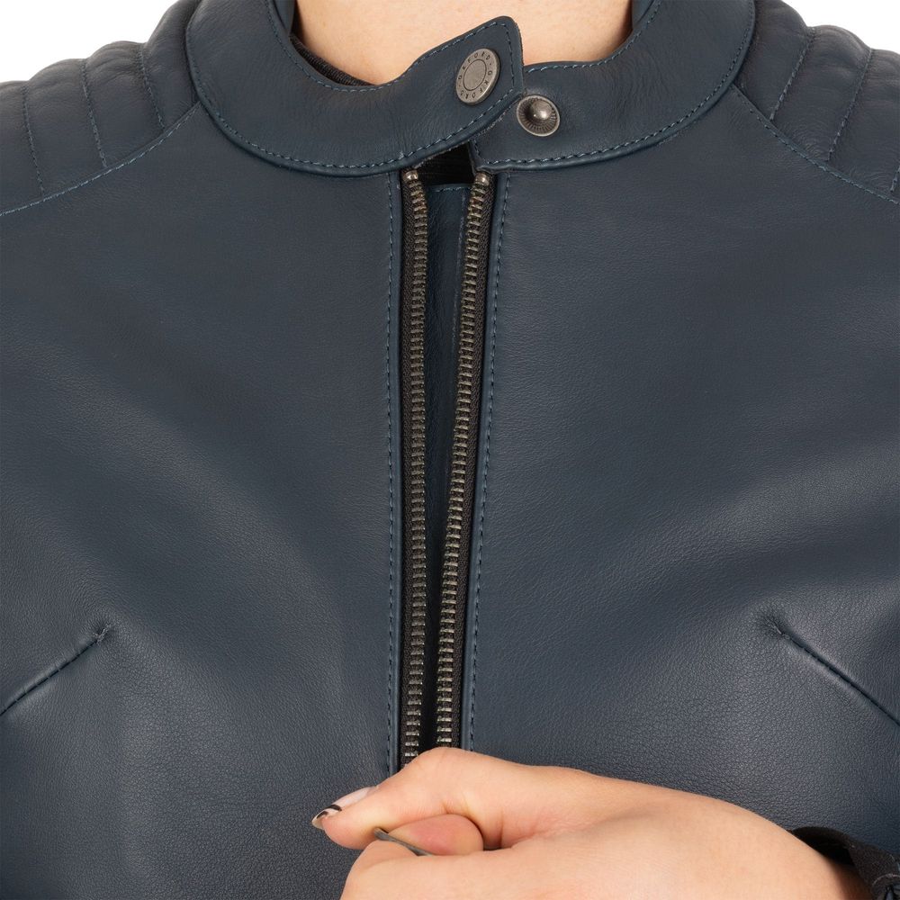 Oxford Radley Ladies Leather Jacket Teal FREE 1 YEAR Returns, FREE UK Delivery | ThrottleChimp