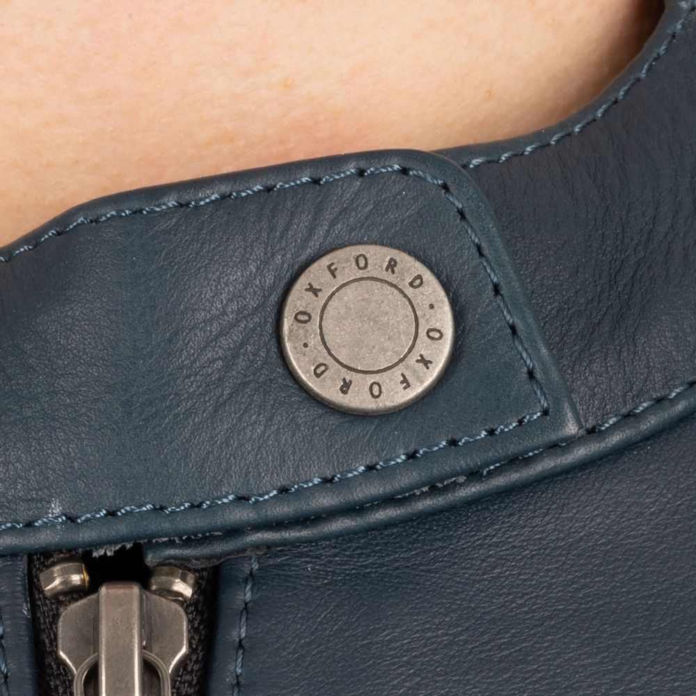 Oxford Radley Ladies Leather Jacket Teal FREE 1 YEAR Returns, FREE UK Delivery | ThrottleChimp